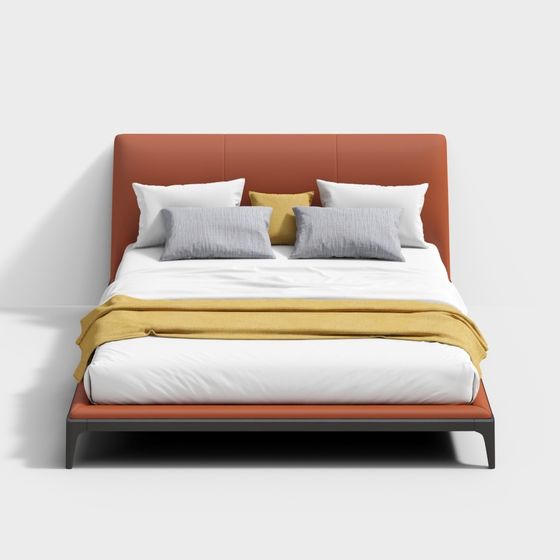 Urban Comfort Bed 3D model for Modern Interiors