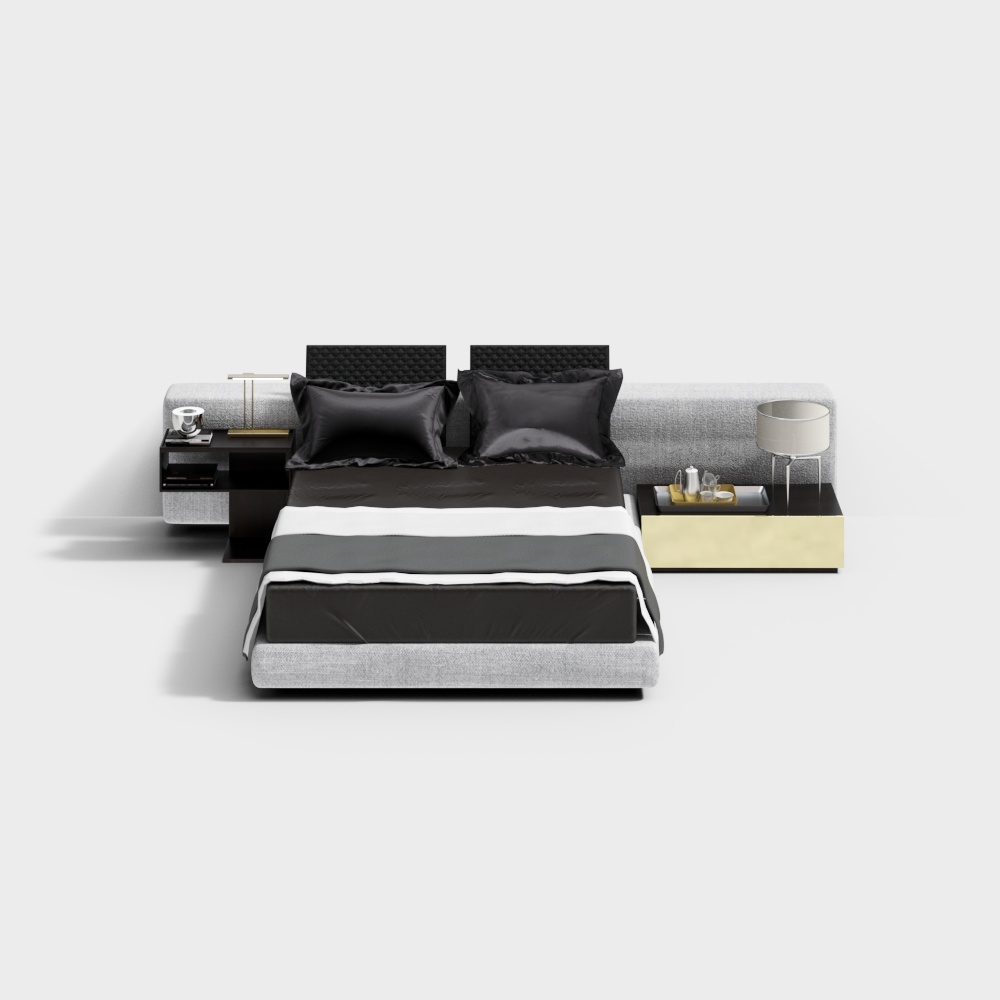 Conjunto de Cama Doble Moderna Italiana Minotti