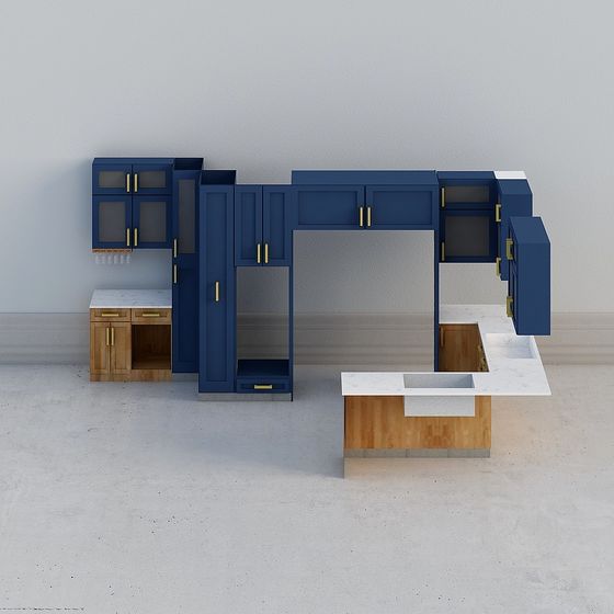 Modern Minimalist Kitchen 3D model