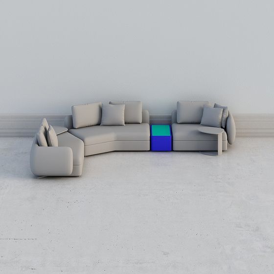 Modern Low-Poly Sofa Set 3D model