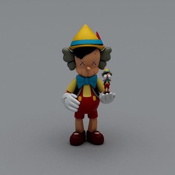 Charming Pinocchio 3D Model for Modern Creations