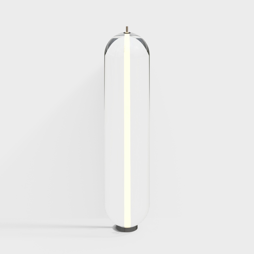 Transparent Light Column 3D Model – Minimalist Glass Light