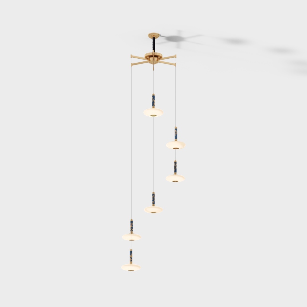 "Xinghao Copper House - New Chinese - Chandelier - 2026 Series-6 Stairlight"