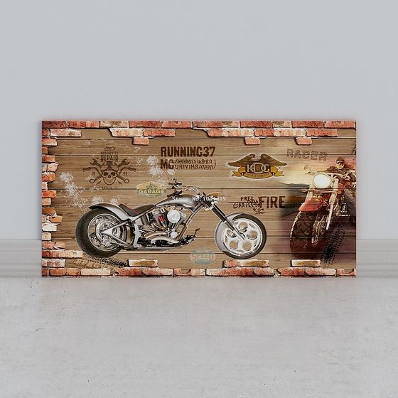 Retro Motorcycle 3D model for Creative Projects