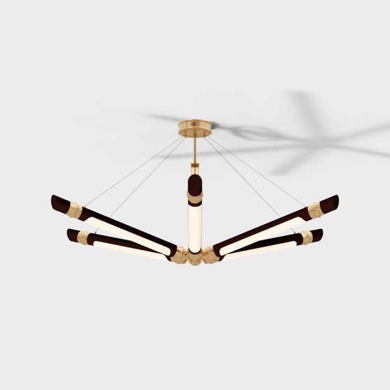 Elegant Minimalist Chandelier 3D model