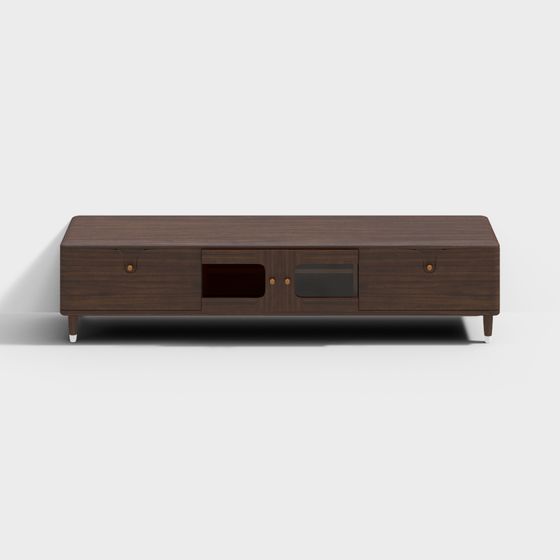 Modern Low-Poly TV Cabinet 3D model