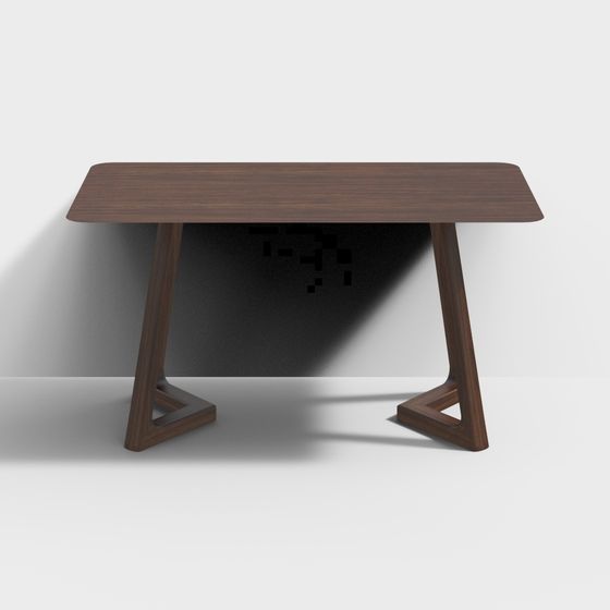 Cross-Leg Dining Table 3D model for Modern Interiors