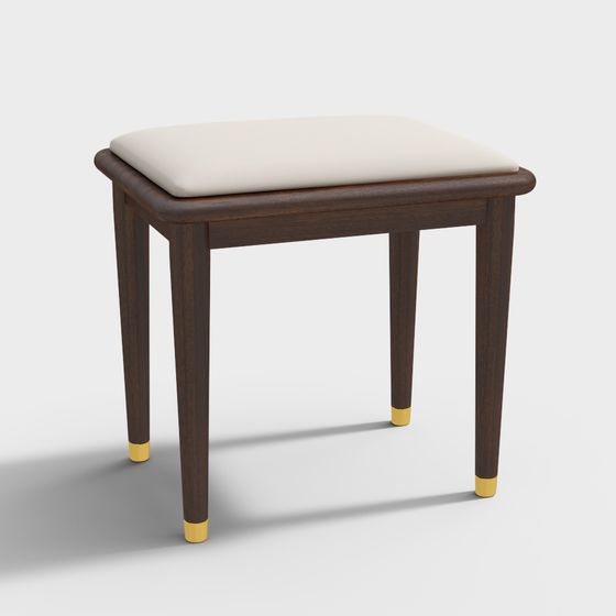 Elegant Low-Poly Stool 3D model for Modern Design