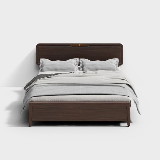 Stylish Modern Bed 3D model