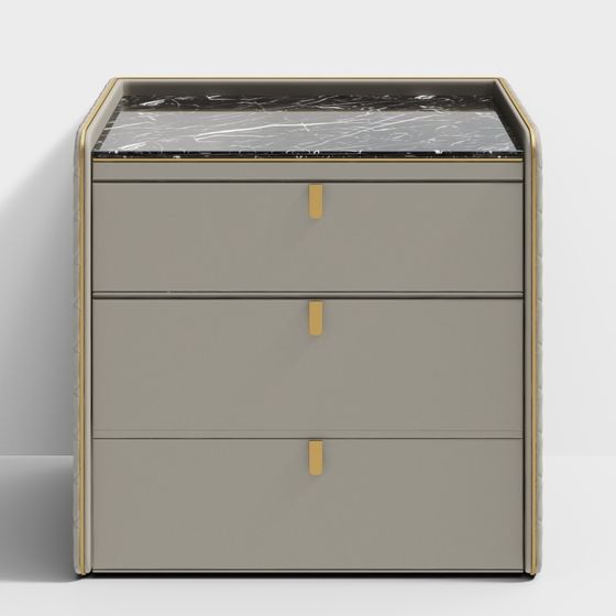 Urban Minimalist Nightstand 3D model for Modern Interiors