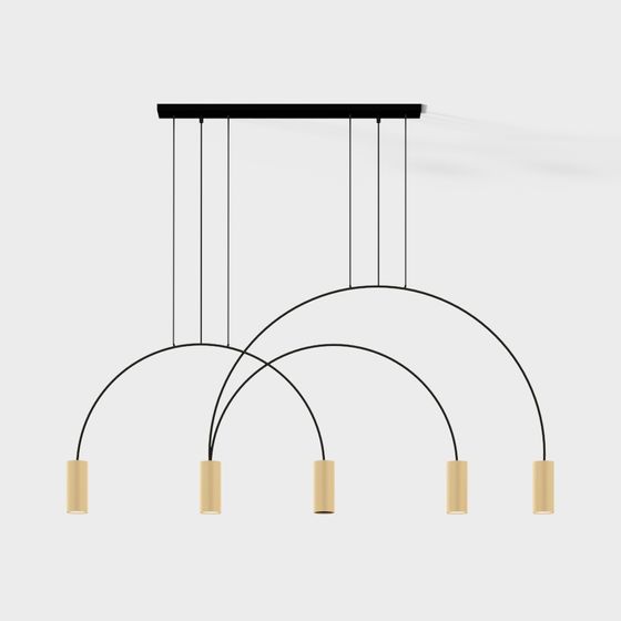 Elegant Low-Poly Chandelier 3D model