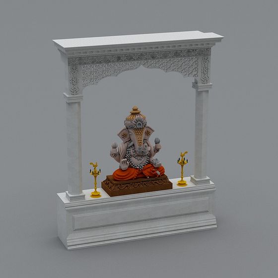 Indian Temple Altar 3D model