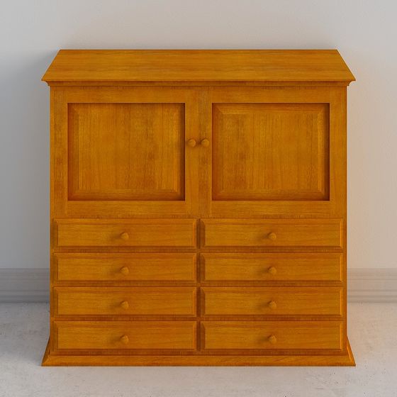 Vintage Style Storage Cabinet 3D Model