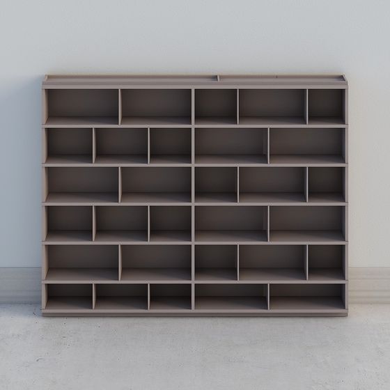 Elegant Low-Poly Bookshelf 3D model Design