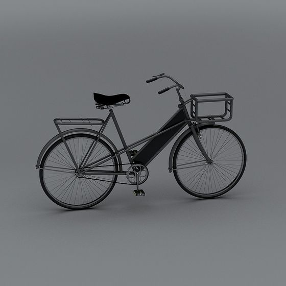 Vintage Bicycle 3D Model with Low Polygon Design