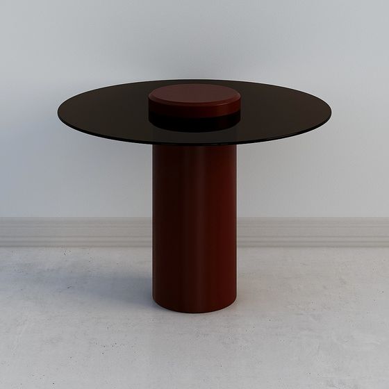 Modern Minimalist Cylindrical Table 3D model