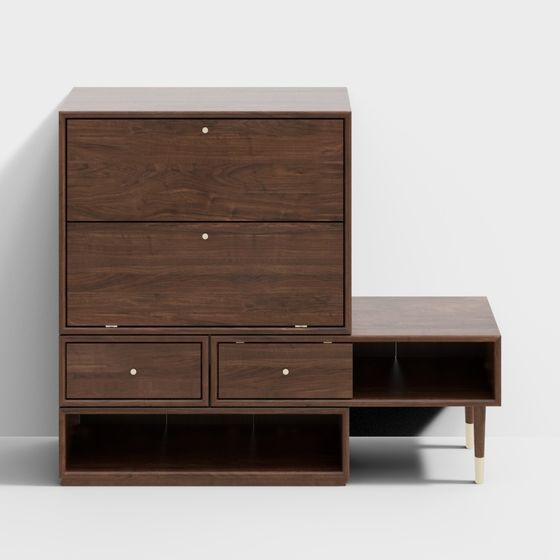 Mid-Century Modern Dresser 3D model