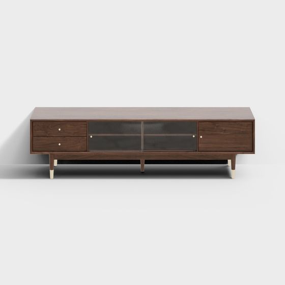Elegant Minimalist TV Cabinet 3D model