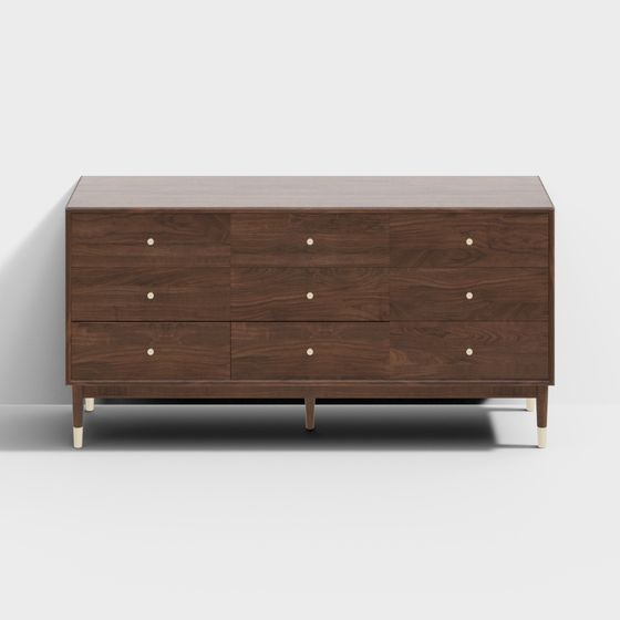 Mid-Century Modern Dresser 3D model