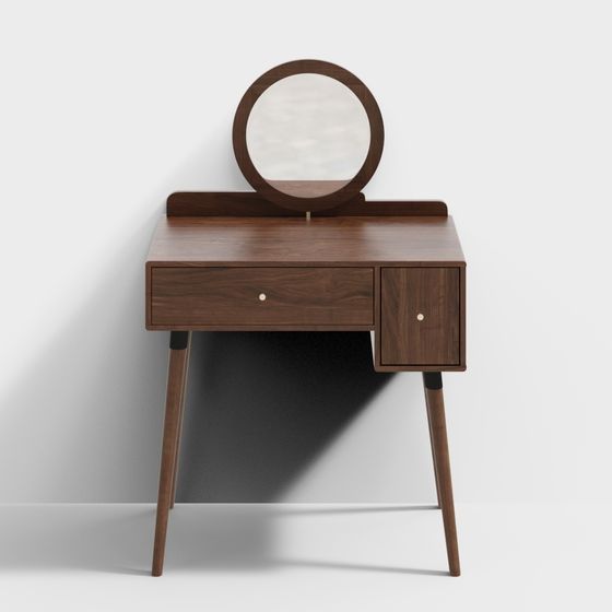 Elegant Vintage-Modern Dressing Table 3D model