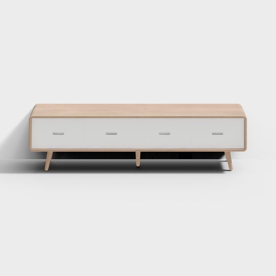 Stylish TV Cabinet 3D Model for Modern Interiors