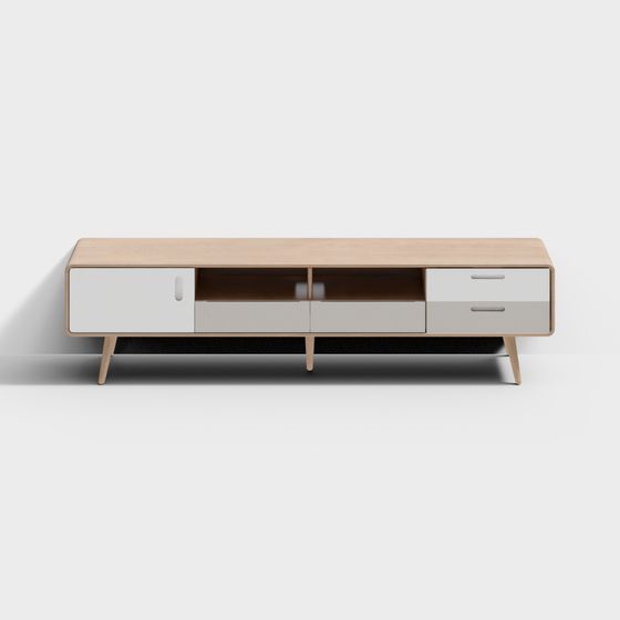 Modern Minimalist TV Stand 3D model