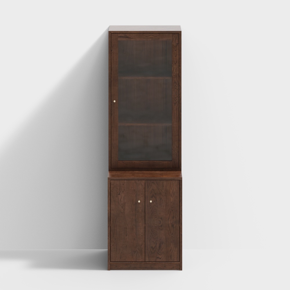 Prague Series -H84Y02- Bookcase with glass right door - NY