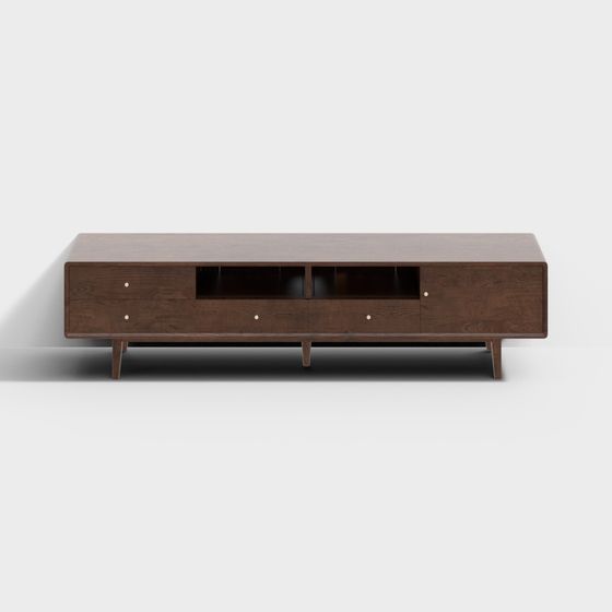 Elegant Minimalist TV Cabinet 3D model