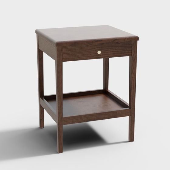Mid-Century Modern Nightstand 3D model