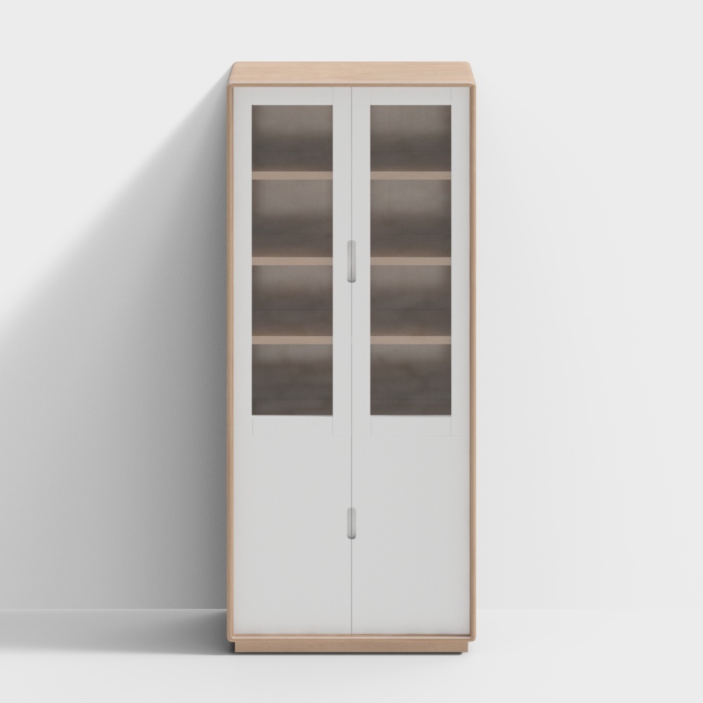 ชุดสีขาวอบอุ่น - Y56Y01 - ชั้นวางหนังสือสองประตู - NY