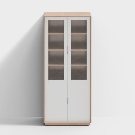 ชุดสีขาวอบอุ่น - Y56Y01 - ชั้นวางหนังสือสองประตู - NY