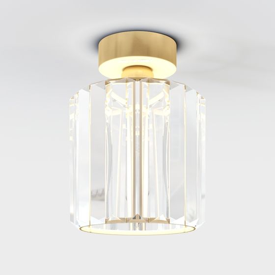 Luxurious Beige European Ceiling Lamp 3D Model