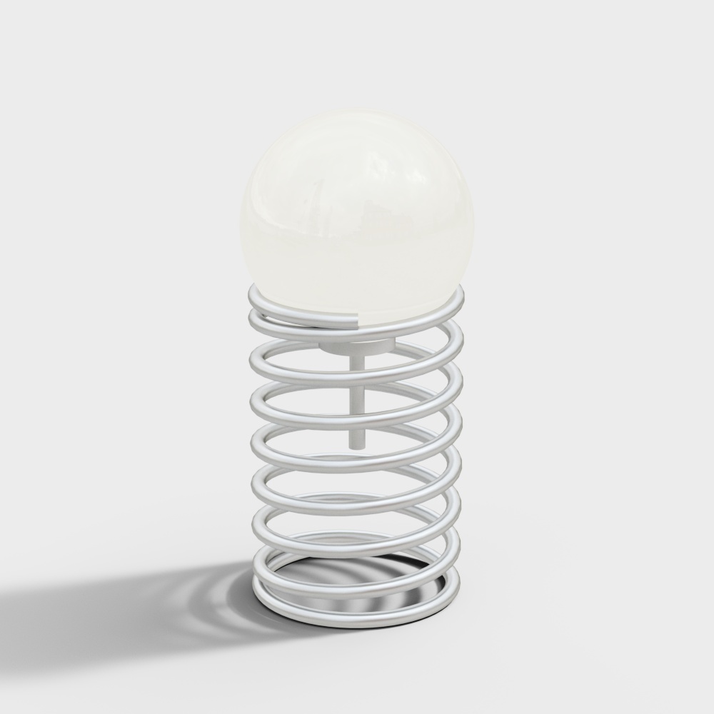 Unique Low-Polygon Spring Ball 3D Model