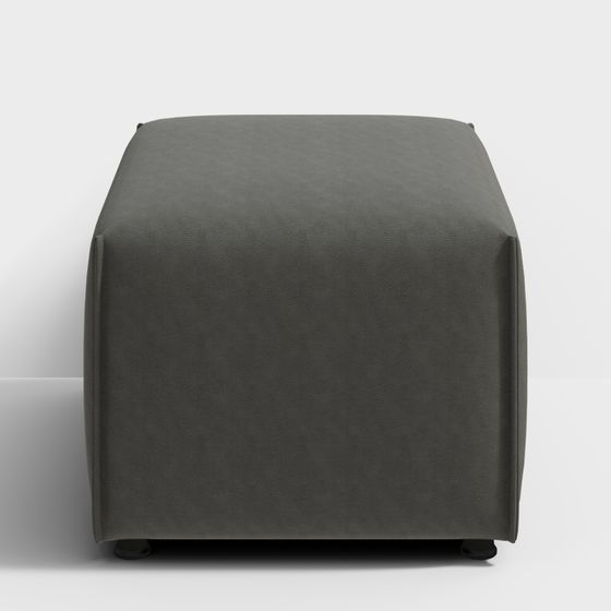 Stylish Cube Ottoman 3D model for Modern Interiors