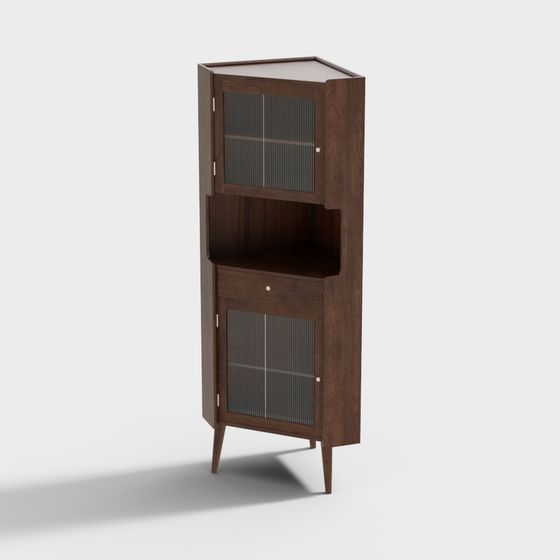 Vintage Style Storage Cabinet 3D model