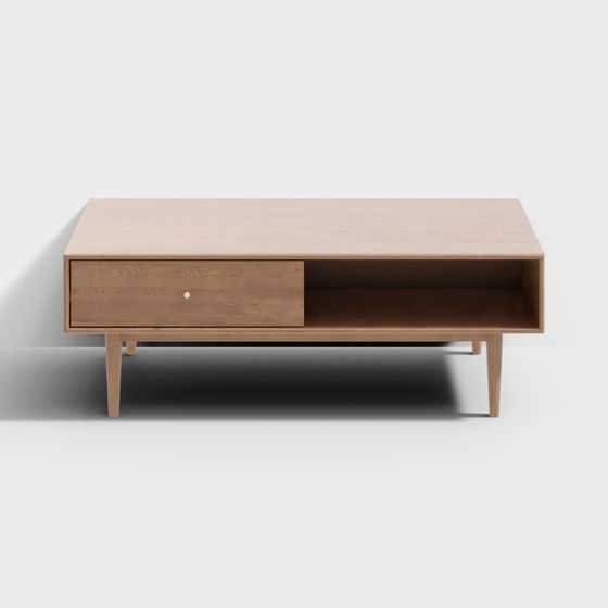 Elegant Wooden TV Cabinet 3D model for Home Interiors