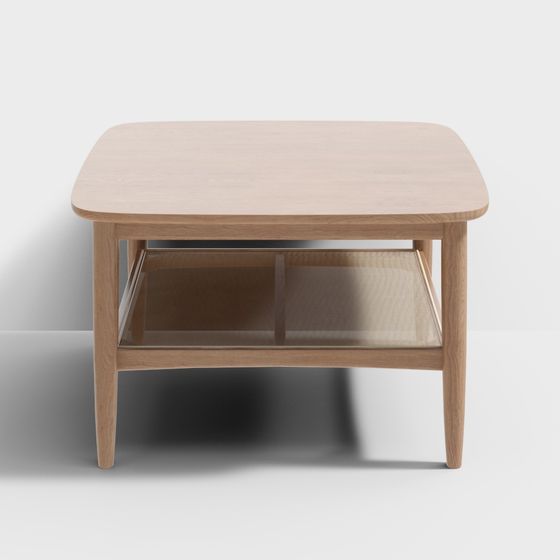 Stylish Wooden Side Table 3D model