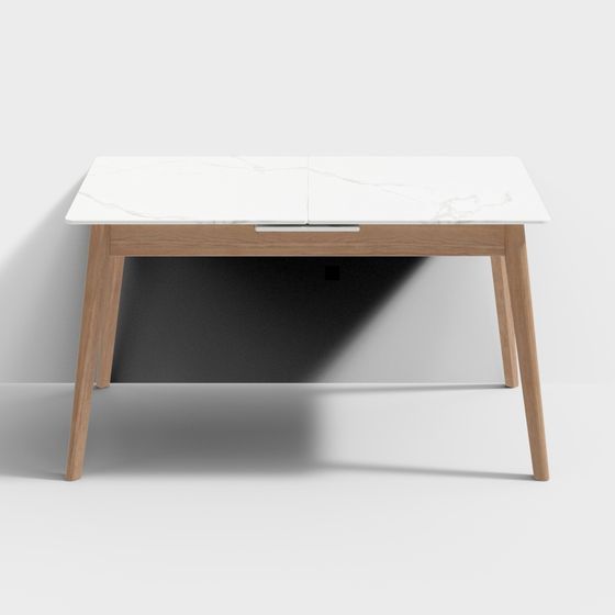 Marble Expandable Table 3D model