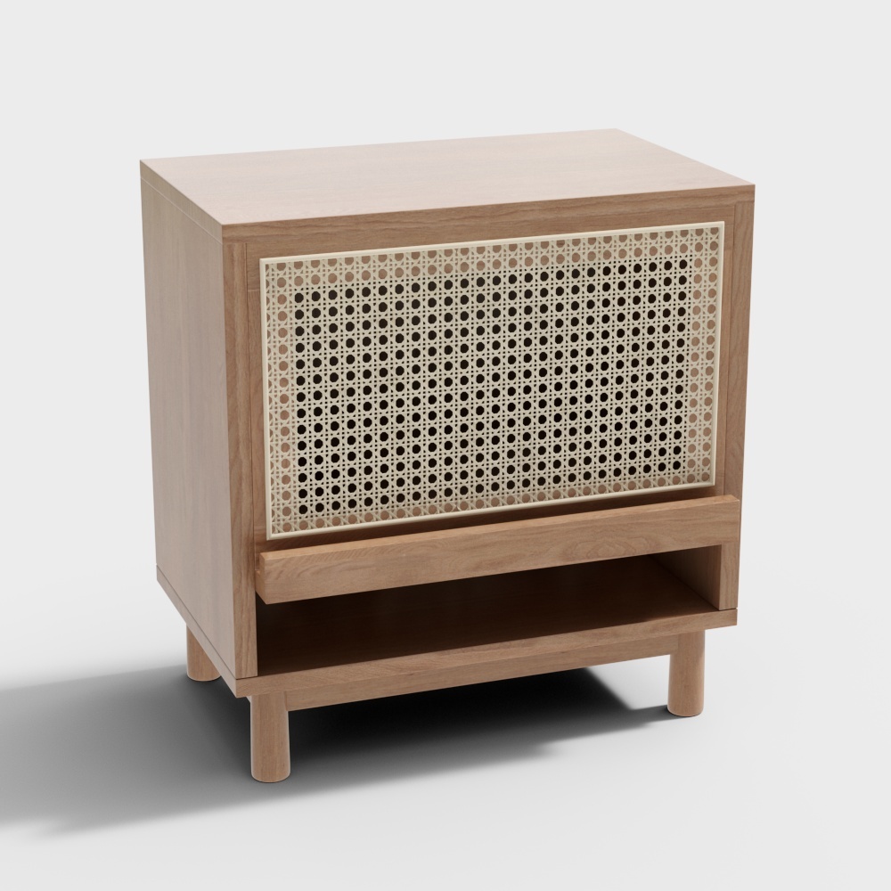 Mittan Series-Y84M05-Rattan Magazine Cabinet-Ny