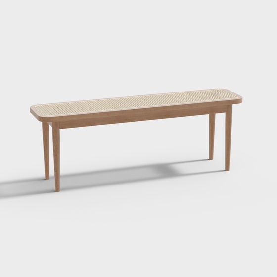 Wooden Bench 3D model for Modern Interiors