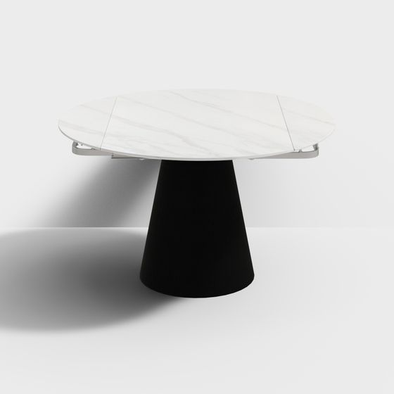 Stylish Cone-Shaped Marble Dining Table 3D model