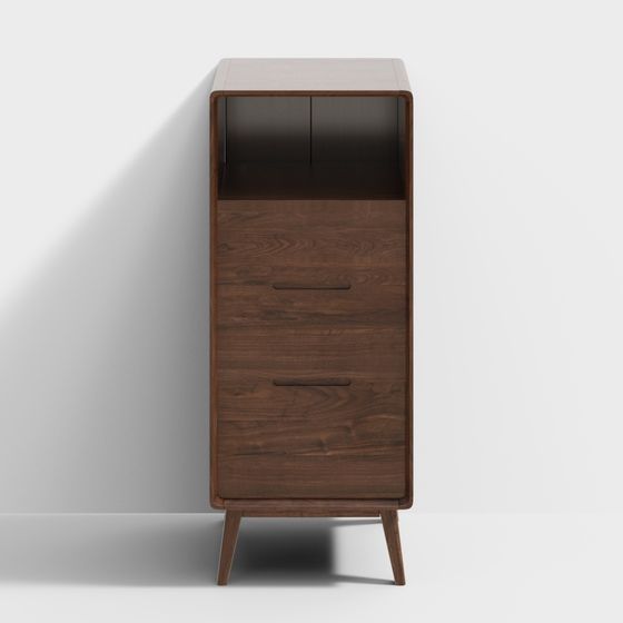 Stylish Bedside Table 3D model for Modern and Retro Interiors