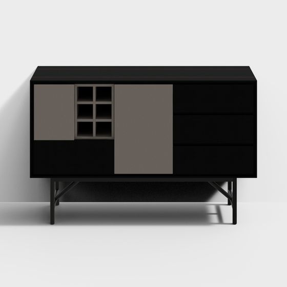 Minimalist Storage Cabinet 3D model