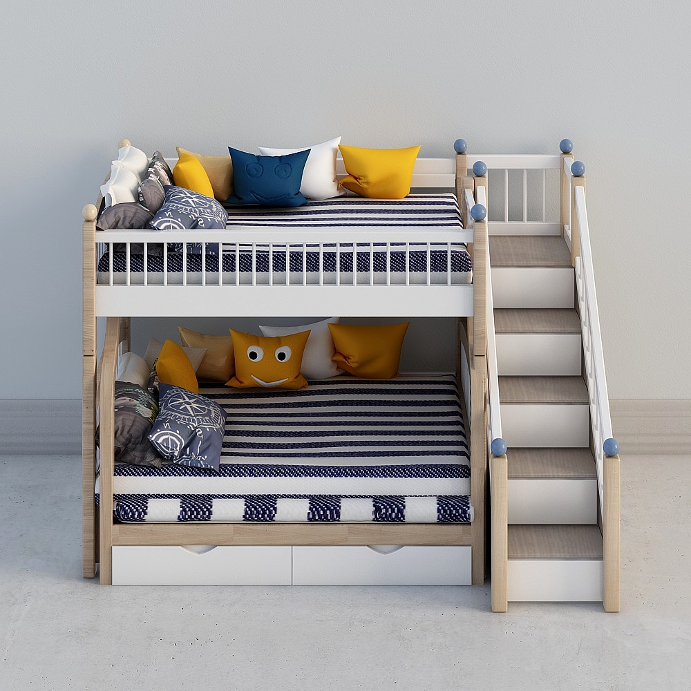 bed with ladder