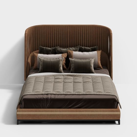 Stylish Modern Bed 3D model for Stylish Homes