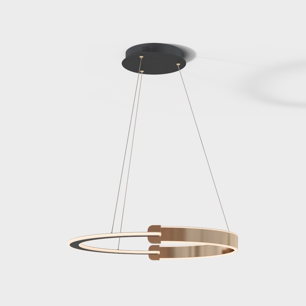 Elegant Low Poly Chandelier 3D model