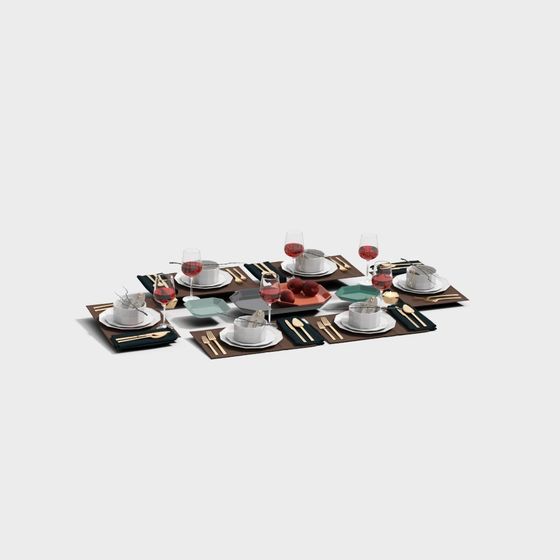Exquisite Dining Table 3D model for Contemporary Spaces