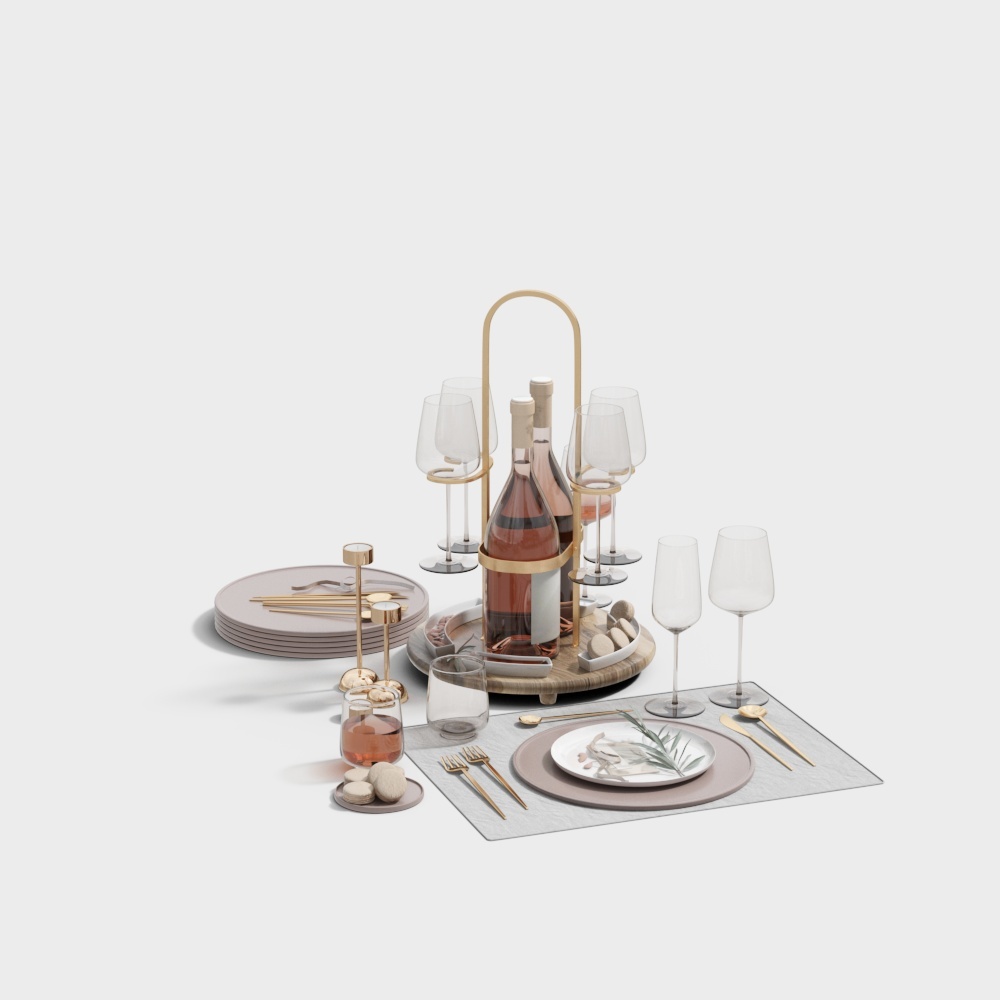 Nordic tableware set-piece wine bottle combination