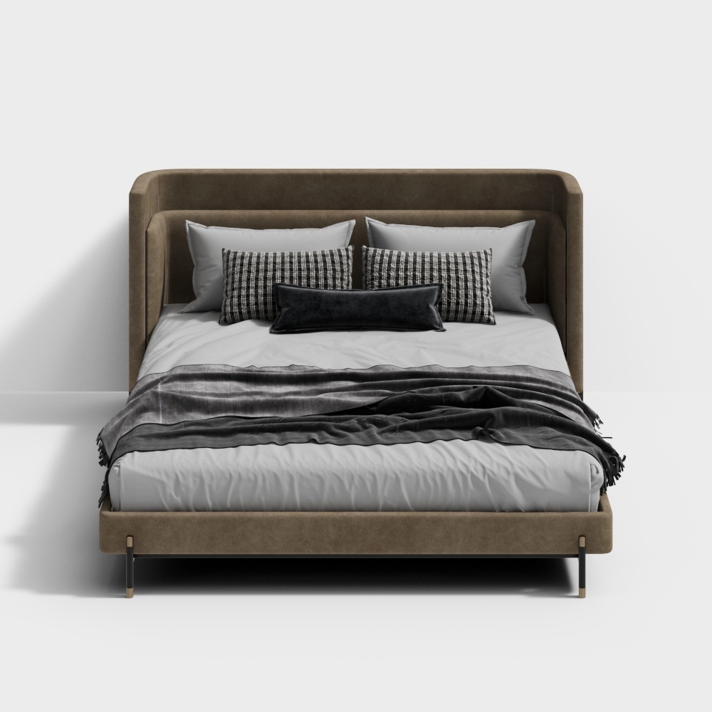 Modern light luxury double bed