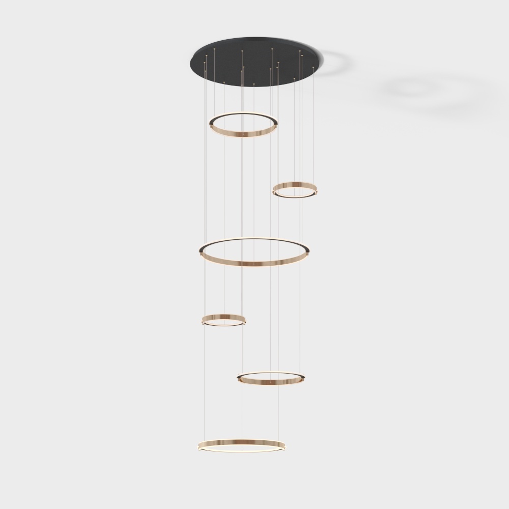 Suspended Halo 3D model for Modern Interiors